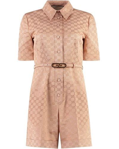 pink gucci romper|gucci lace jumpsuit.